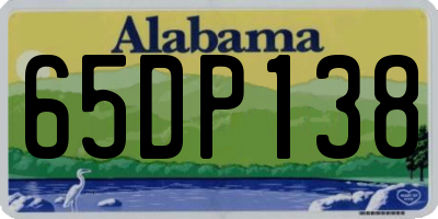 AL license plate 65DP138