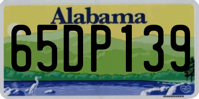 AL license plate 65DP139