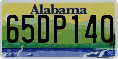 AL license plate 65DP140