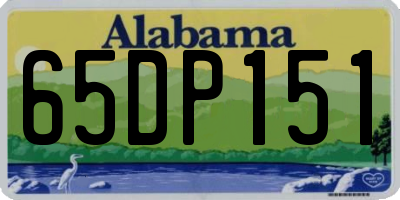 AL license plate 65DP151