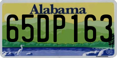 AL license plate 65DP163