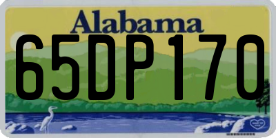 AL license plate 65DP170