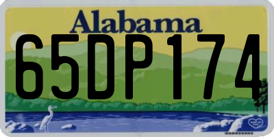 AL license plate 65DP174