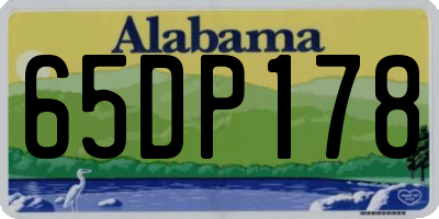 AL license plate 65DP178