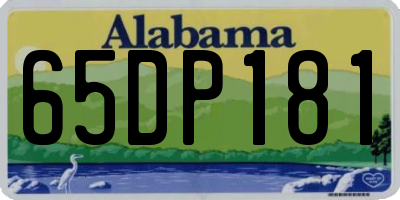 AL license plate 65DP181
