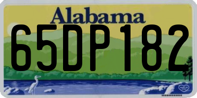 AL license plate 65DP182