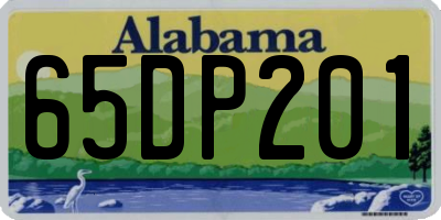 AL license plate 65DP201