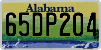 AL license plate 65DP204