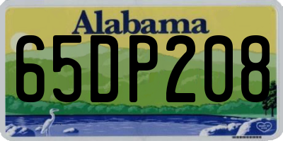 AL license plate 65DP208