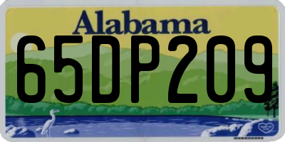 AL license plate 65DP209