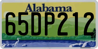 AL license plate 65DP212