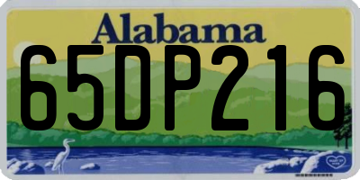 AL license plate 65DP216