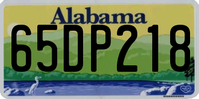 AL license plate 65DP218