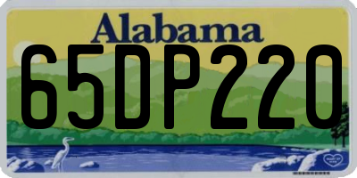AL license plate 65DP220