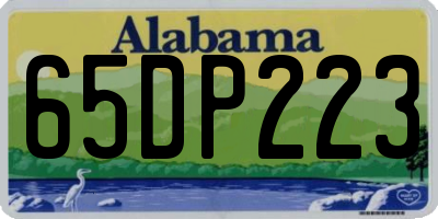AL license plate 65DP223
