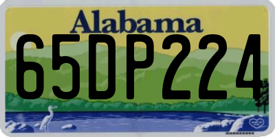AL license plate 65DP224