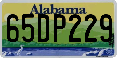 AL license plate 65DP229