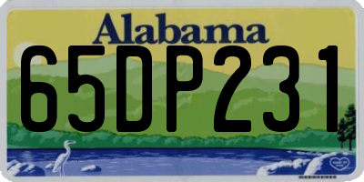 AL license plate 65DP231