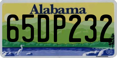 AL license plate 65DP232