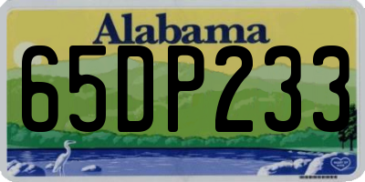 AL license plate 65DP233