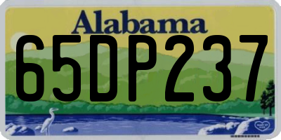 AL license plate 65DP237