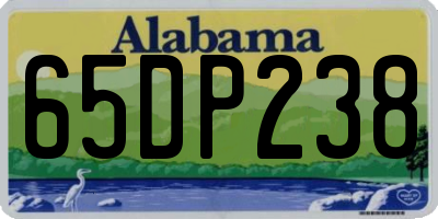 AL license plate 65DP238