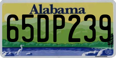 AL license plate 65DP239