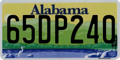 AL license plate 65DP240