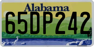 AL license plate 65DP242