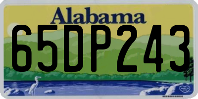 AL license plate 65DP243
