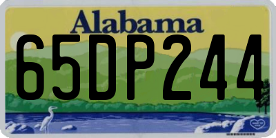 AL license plate 65DP244
