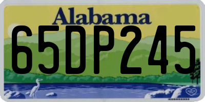 AL license plate 65DP245