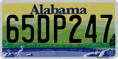 AL license plate 65DP247