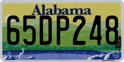 AL license plate 65DP248