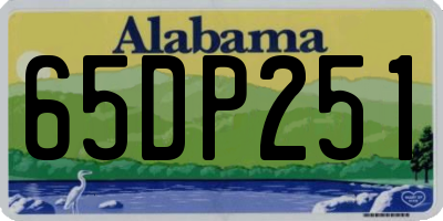 AL license plate 65DP251