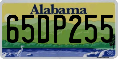AL license plate 65DP255