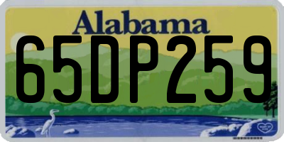 AL license plate 65DP259