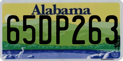 AL license plate 65DP263