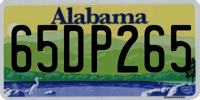 AL license plate 65DP265