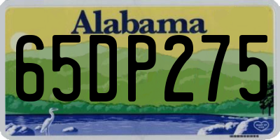 AL license plate 65DP275