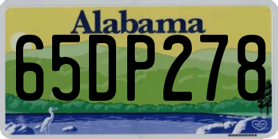AL license plate 65DP278