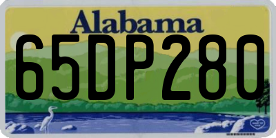 AL license plate 65DP280