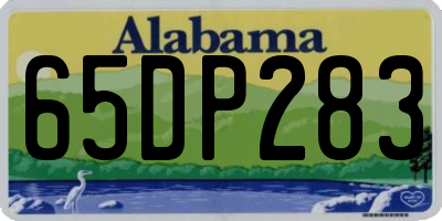 AL license plate 65DP283