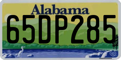 AL license plate 65DP285