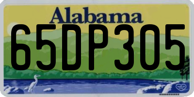 AL license plate 65DP305