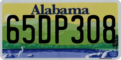 AL license plate 65DP308