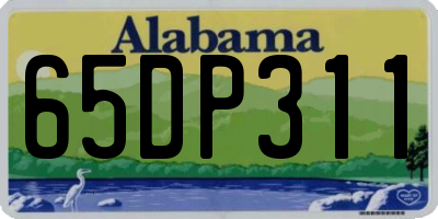AL license plate 65DP311