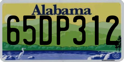 AL license plate 65DP312