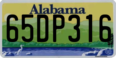 AL license plate 65DP316