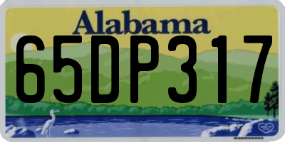 AL license plate 65DP317